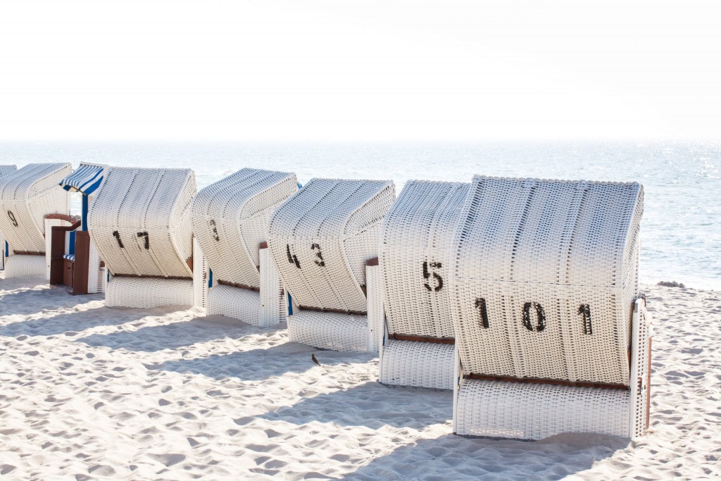 Strandkörbe des Strandhotel Fischlands