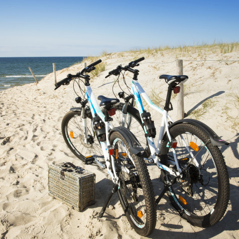 Mountainbikes des Strandhotel Dünenmeers am Strand