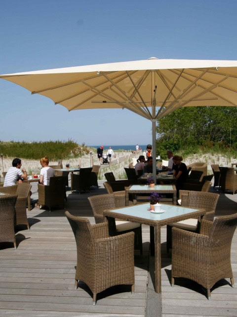 Terrasse des Strandhotel Dünenmeers