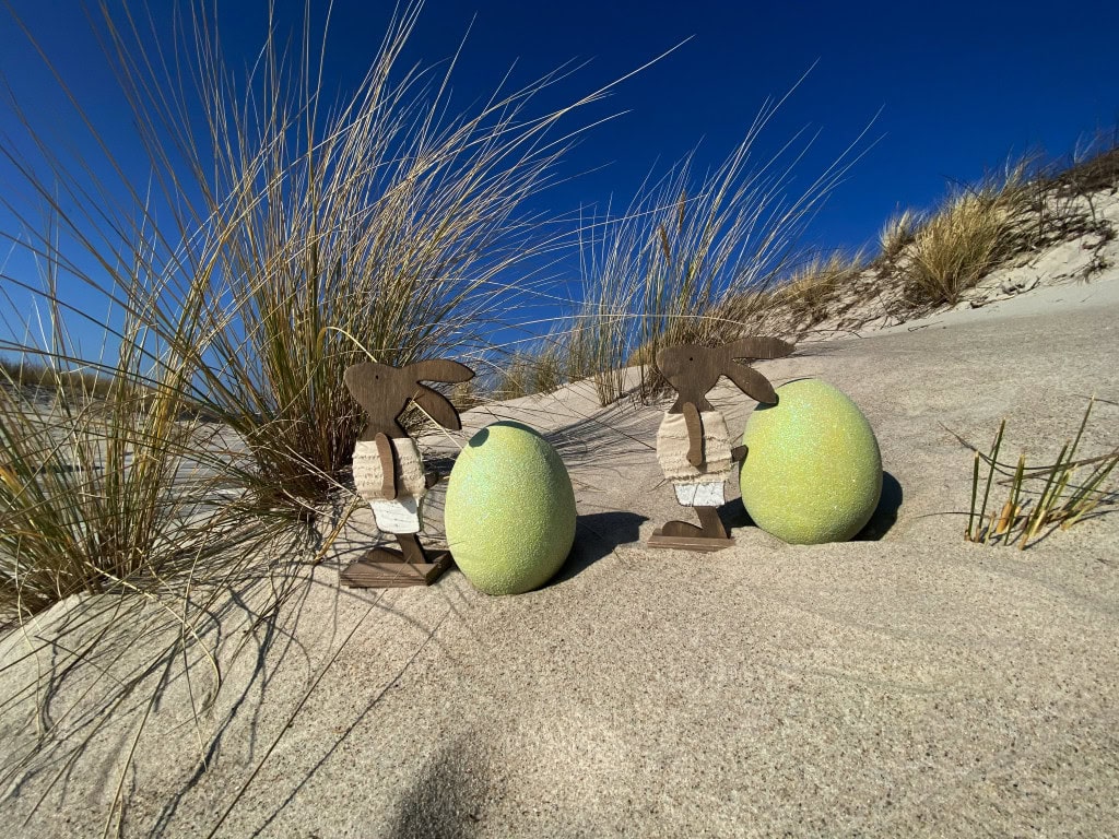 Osterhasen im Ostseestrand