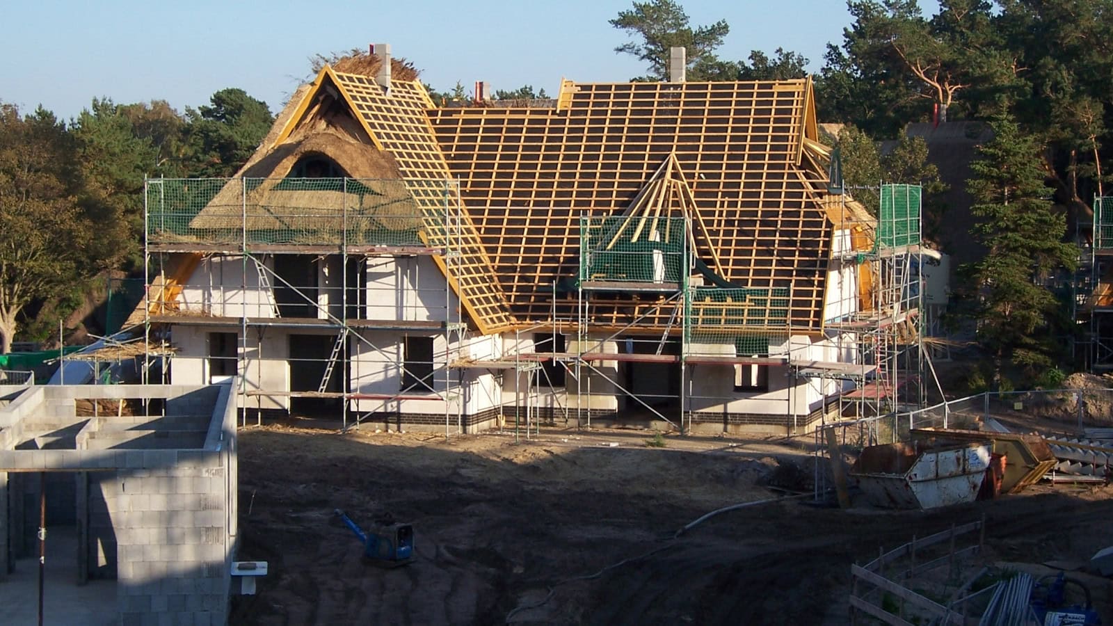 Bau der Ferienhäuser des Strandhotel Dünenmeers