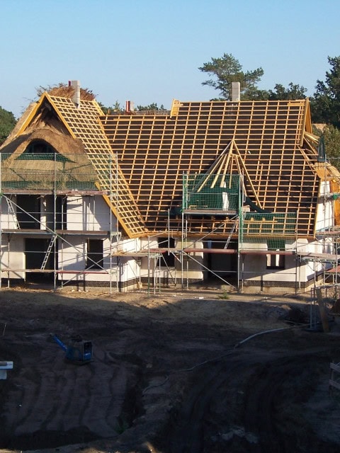 Bau der Ferienhäuser des Strandhotel Dünenmeers