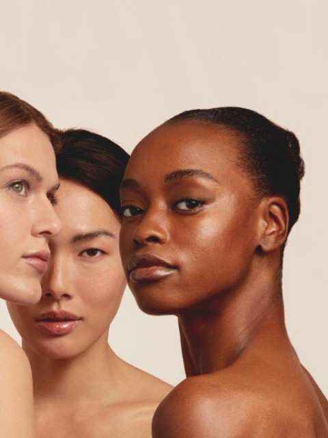 drei Frauen mit verschiedenen Hauttypen