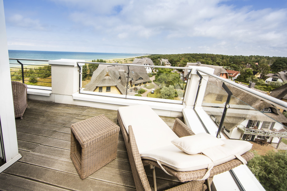 Terrasse einer Suite im Strandhotel Dünenmeer