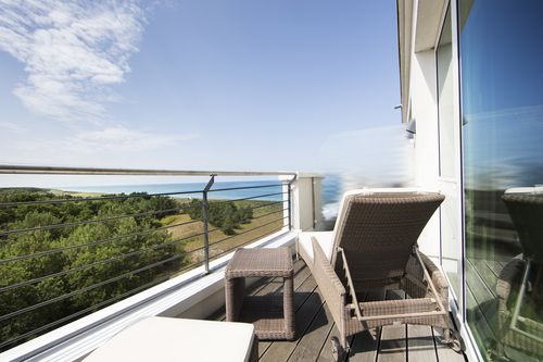 Balkon eines Doppelzimmers im Strandhotel Dünenmeer